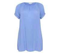 Kaffe Curve Plus-Size Women's Tunic Short Sleeves Round Neck Relaxed Fit
