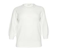 Kaffe Curve - Pull en Tricot Doux avec Détail Scintillant - Femme - Pulls - Blanc - Taille: 38 FR