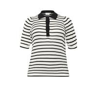KAFFE CURVE Pull-over 'Amana' noir / blanc, Taille L