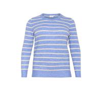 KAFFE CURVE Pull-over 'KA Linda' écru / bleu chiné, Taille XXXL-4XL