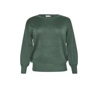 KAFFE CURVE KCregitta Pull en tricot à manches longues et col rond pour femme, Garden Topiary, XL