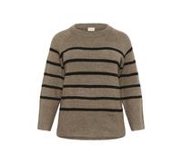 KAFFE CURVE Pull-over 'KCerina' marron chiné / noir, Taille XL
