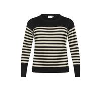 KAFFE CURVE Pull-over 'Lizzy' crème / noir, Taille S