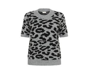KAFFE CURVE Pull-over 'Sandia' gris / noir, Taille 7XL