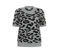 KAFFE CURVE Pull-over 'Sandia' gris / noir, Taille XXL