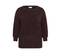 KAFFE CURVE Pull-over 'Selia' brun foncé, Taille S