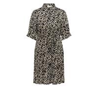 KAFFE CURVE Robe beige / noir, Taille 54