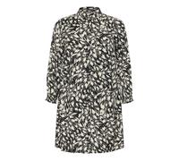 KAFFE CURVE Robe-chemise 'Jamia' noir / blanc, Taille 52