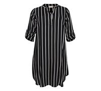 KAFFE CURVE Robe-chemise 'Milana' noir / blanc, Taille 52