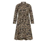 KAFFE CURVE Robe-chemise moka / noir, Taille 50