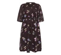 KAFFE CURVE Robe 'KCclara' marron / violet / lavande / blanc, Taille 44