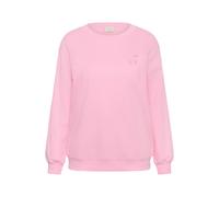 KAFFE CURVE Sweat-shirt 'KCmalody' rose / blanc, Taille S