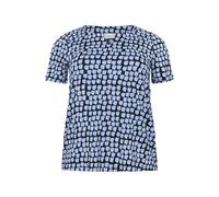 KAFFE CURVE T-shirt 'Mella' bleu fumé / noir, Taille XL-XXL