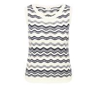 KAFFE CURVE Tops en tricot 'KCAnia' bleu marine / blanc, Taille S