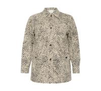 KAFFE CURVE Veste mi-saison 'Lisia' beige / gris, Taille L-XL