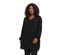 Kaffe Curve Women's Plus Size Tunic Shirt V-Neck Long Sleeves Longline