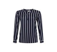 Kaffe CurveWomen's Plus Size Shirt Blouse Striped Oversize V-Neck Long Sleeves