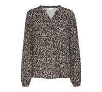 Kaffe, Femme, Blouses et Chemises, Multicolore, Taille: 48 FR Chemisier Lignes Graphiques Noir/Éléphant