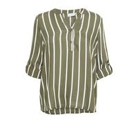 Kaffe, Femme, Blouses et Chemises, Vert, Taille: 36 FR Chemisier à Rayures Grape Leaf/Chalk