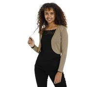 KAFFE Femme Kaffe Women's Festive Shoulder Jacket Long Sleeves Bolero, Light Brown, S EU