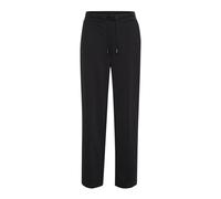 Kaffe, Femme, Pantalons, Noir, Taille: 38 FR Pantalon Noir Profond Droit avec Taille Élastique