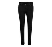 KAFFE Femme' Skinny Slim Fit Mid Rise Trousers Elastic Jeans, Black Deep, 42 Slim EU