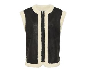 Kaffe Gilet 'Kapernille' crème / noir, Taille XXL