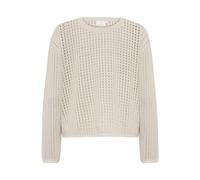 Kaffe - Gris Plume Pull Crochet Tricot - Femme - Pulls - Gris - Taille: 40 FR