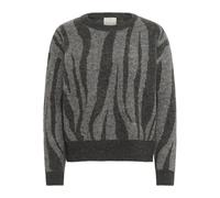 Kaffe - KAlizza Round Neck Knit Pullover - Femme - Pulls - Gris - Taille: 42 FR