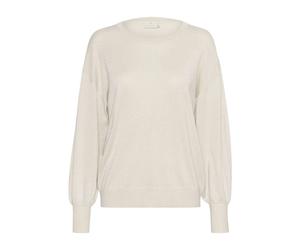 Kaffe - Karegina O-neck Knit - Femme - Pulls - Beige - Taille: 44 FR