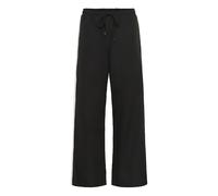 KAFFE Women's Casual Pants High-Waisted Drawstring Waist Wide Legs Stripes