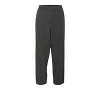 Kaffe - Pantalon Noir Oyster Cropped avec Taille Élastique - Femme - Pantalons - Gris - Taille: 38 FR