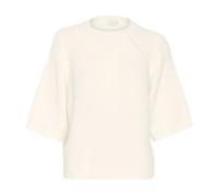 Kaffe - Pull Court en Tricot Doux avec Motif - Femme - Pulls - Blanc - Taille: 38 FR