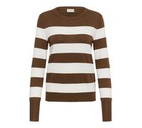 Kaffe Pull-over 'KALizza' brun foncé / blanc, Taille M