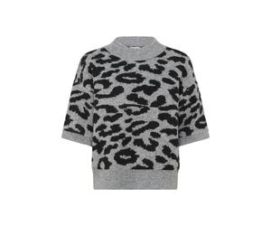 Kaffe Pull-over 'KASandra' gris chiné / noir, Taille XXL