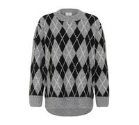 Kaffe Pull-over 'KASimone' gris chiné / noir / blanc, Taille XL