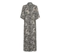 Kaffe, Femme, Robes, Gris, Taille: 42 FR Robe Chemise Imprimé Feuille Grise