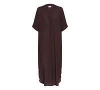 Kaffe - Robe Décontractée avec Col en V et Manches Demi - Femme - Robes - Brun - Taille: 36 FR