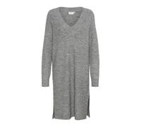 Kaffe - Robe en Maille Gris Chiné avec Col en V - Femme - Robes - Gris - Taille: 36 FR