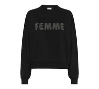 Kaffe Sweat-shirt 'Alise ' noir / argent, Taille XL