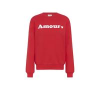 Kaffe Sweat-shirt 'KAmila' rouge foncé / blanc, Taille M