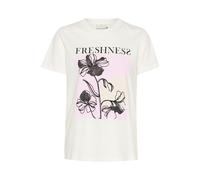 Kaffe T-shirt 'KA Rita' crème / rose / noir / blanc, Taille L