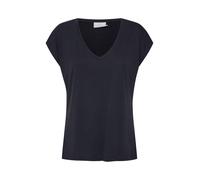 Kaffe T-shirt femme Lise col V manches courtes regular fit jersey noir
