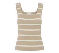 Kaffe Tops en tricot 'KAMorita' beige foncé / blanc, Taille XXL