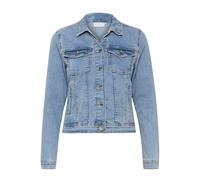 Kaffe - Veste en Denim Bleu Clair Lavé - Femme - Vestes - Bleu - Taille: 36 FR