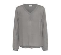 KAFFE Women's Blouse Long Sleeves Loose Fit V-Neck Cuffed Sleeves Hip Length