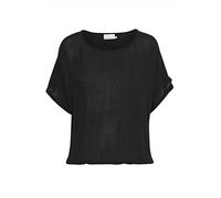 KAFFE Women's Blouse Short Batwing Sleeves Round Neck Elastic Hem Loose Fit