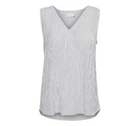 KAFFE Women's Blouse Sleeveless V-Neck Striped Regular Fit Wide Shoulders Haut, Craie/52737, 36 Femmes
