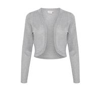 KAFFE Women's Bolero Slim Fit Long Sleeves Open Front Rounded Edges