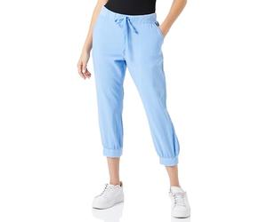 KAFFE Women's Capri Pants 3/4 Length Elastic Drawstring Waist Elastic Cuffs